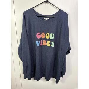 Wildfox Sweater Womens XL Good Vibes Relaxed Fit Sweatshirt Casual Athleisure